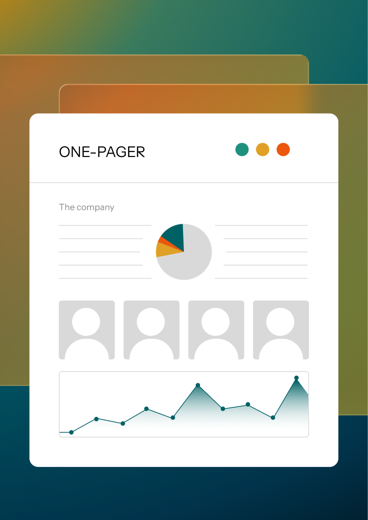 Sales one-pager interface