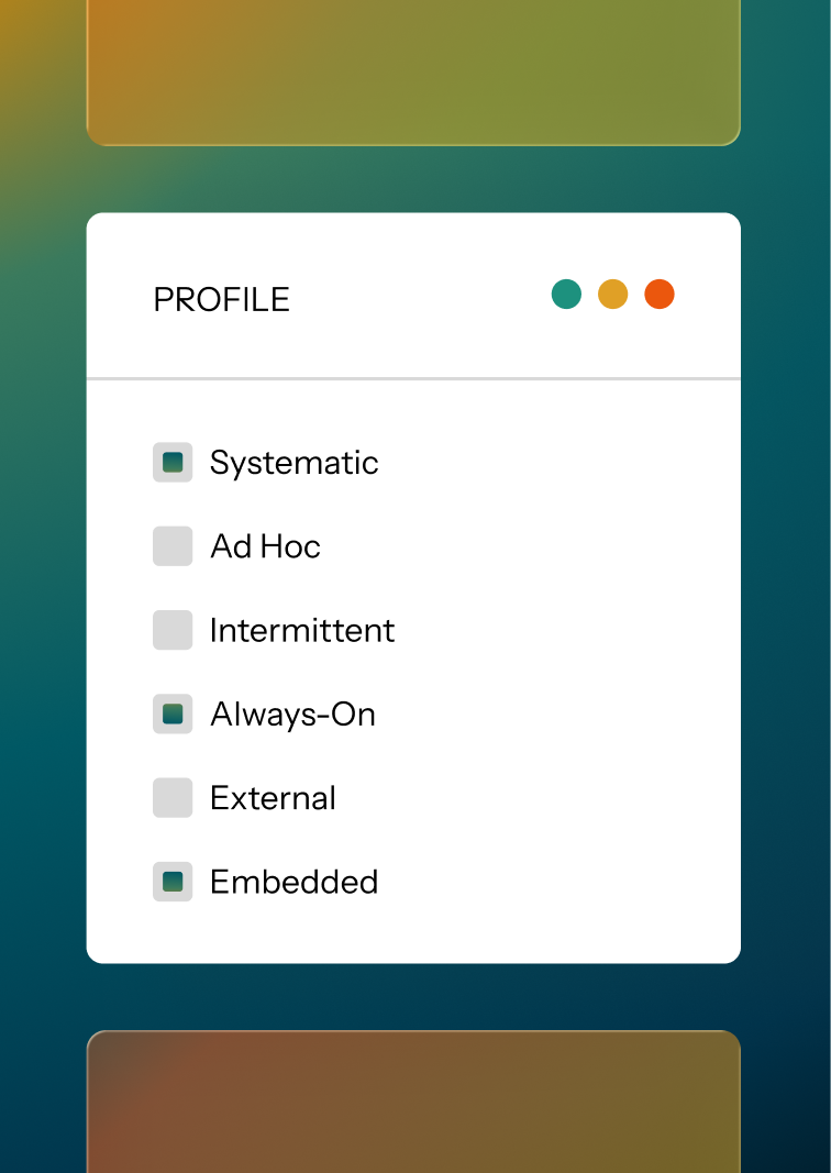 Always-on engagement profile interface